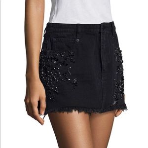 Free People shine bright embroidered mini skirt